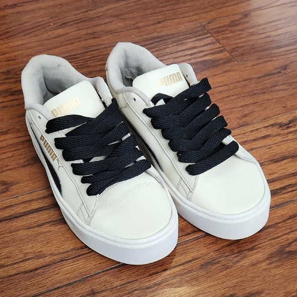 Puma Shoes - Puma Leather Smash Platform Womens Sneakers